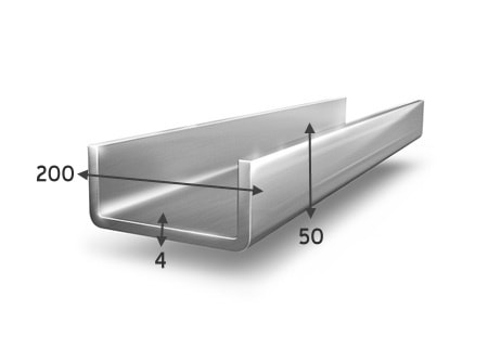 Швеллер гнутый 200х50х4 купить оптом